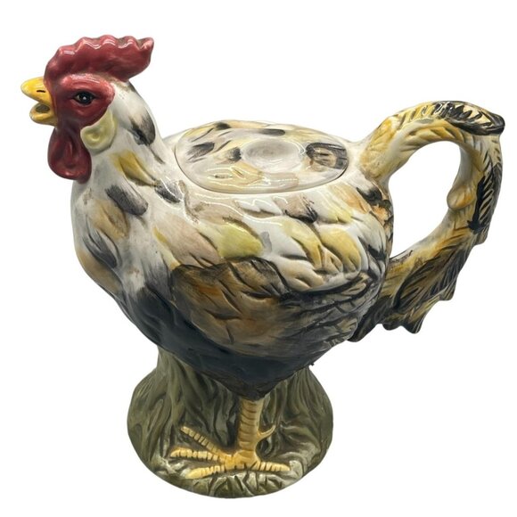 vintage Calderone hand painted collection teapot  1980s discontinued multi READ - Picture 1 of 8